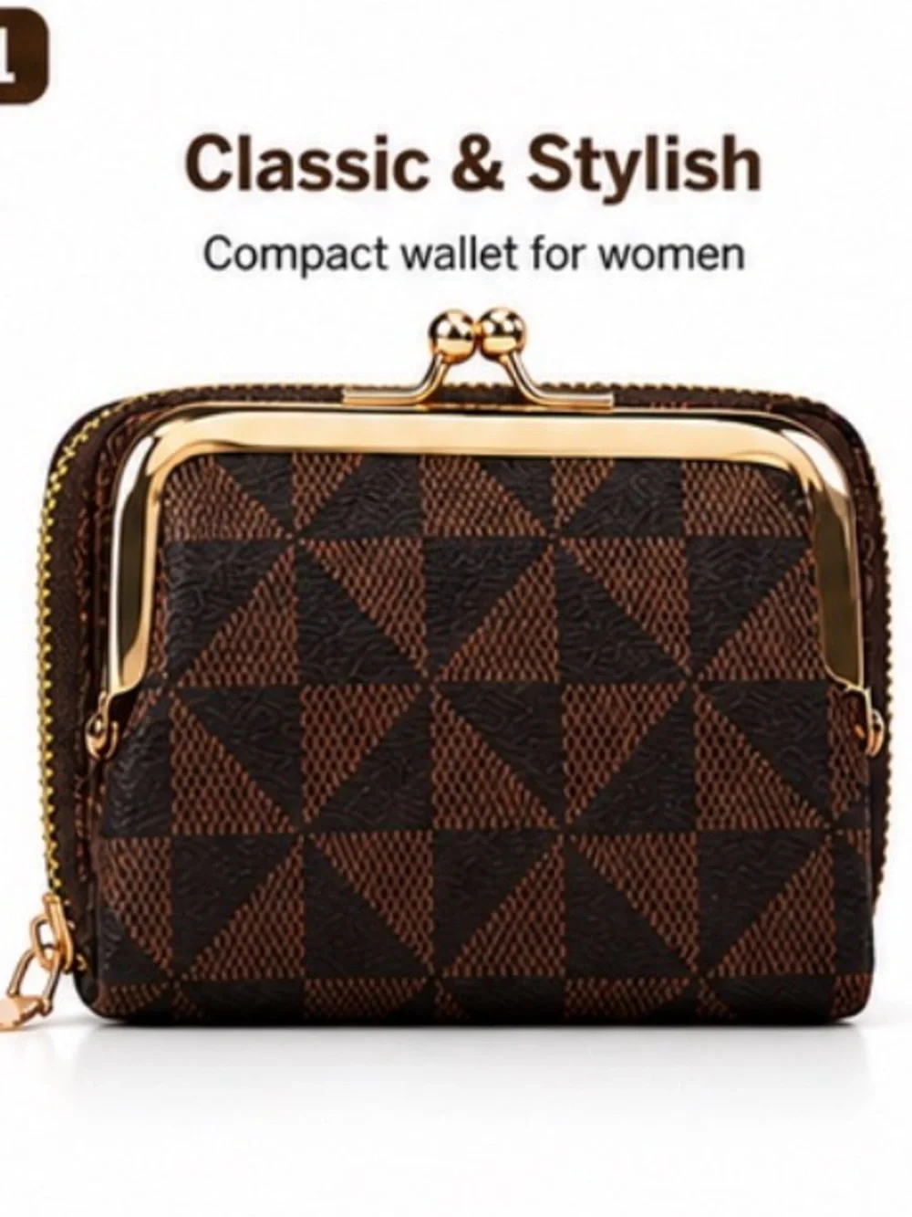 Stylish Pink Geometric Women’s Wallet - Pink